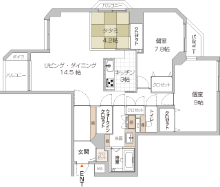 間取りリフォーム後